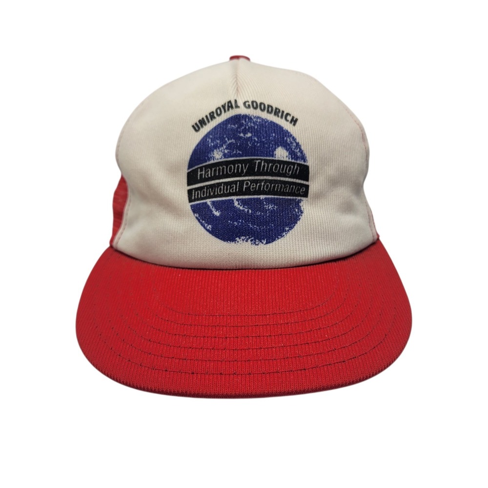 Uniroyal Goodrich Harmony Through Performance ‎ Trucker Mesh Hat Vintage USA